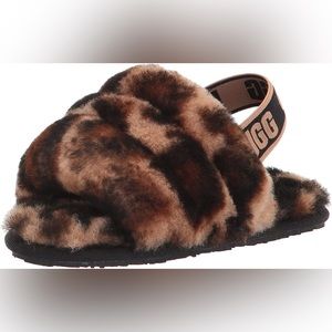 UGG Fluff Yeah Girls Panther Print Slipper